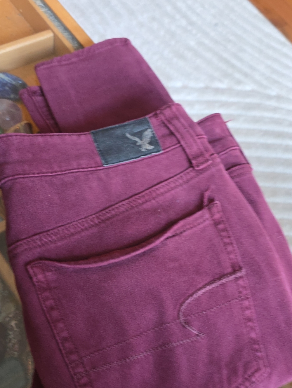 American Eagle Outfitters Burgundy Skinny Women’s Jeans